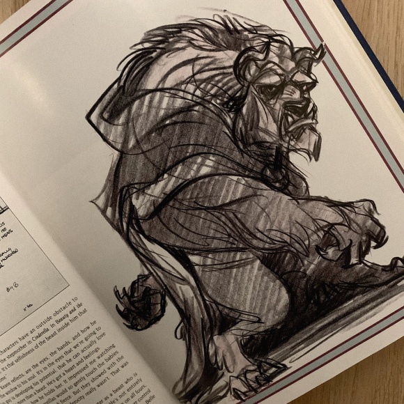 Glen Keane’s sketch of the Beast from Disney’s ‘Beauty and the Beast.’